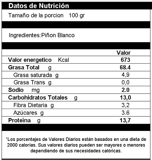 Piñon Blanco sin Cascara