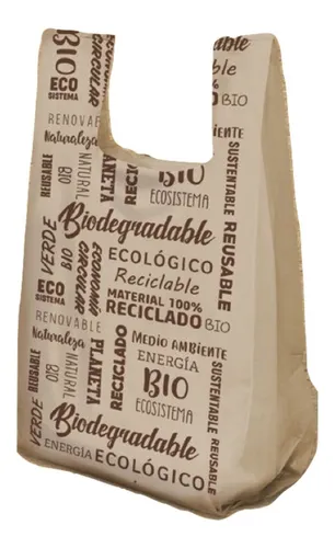 10 Kilos Bolsa Camiseta Biodegradable Grande