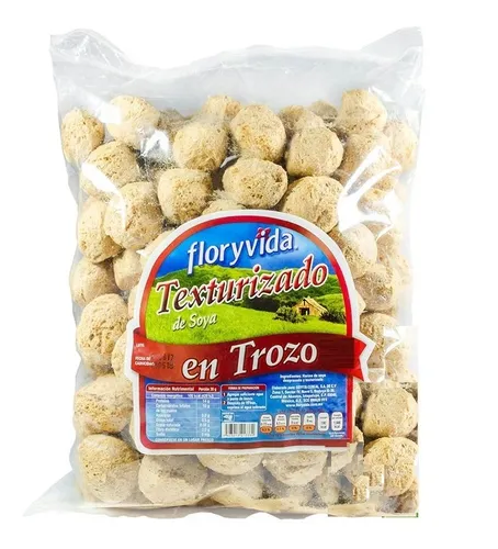 1 Kg De Soya Texturizada Natural Trozo Excelente Calidad