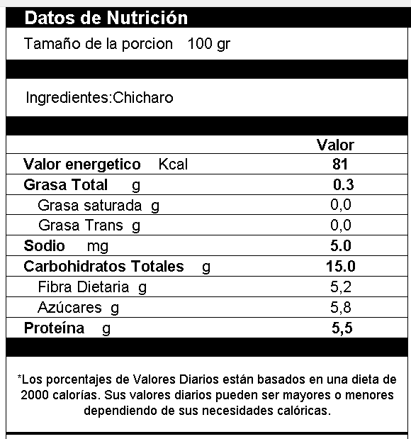 Chicharo Entero Deshidratado
