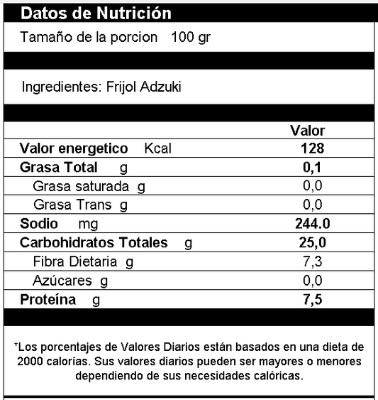 Frijol Adzuki Soya Roja