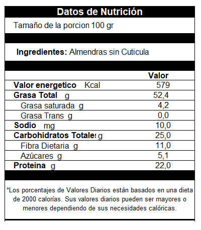 Almendra Natural Grande