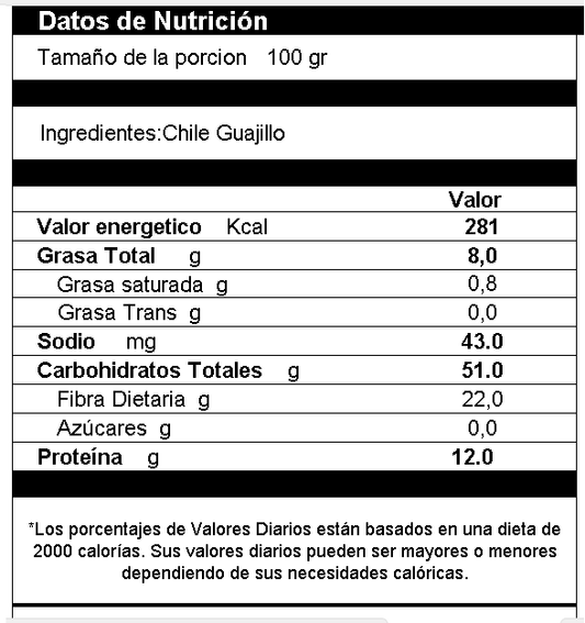 Chile Guajillo En Polvo