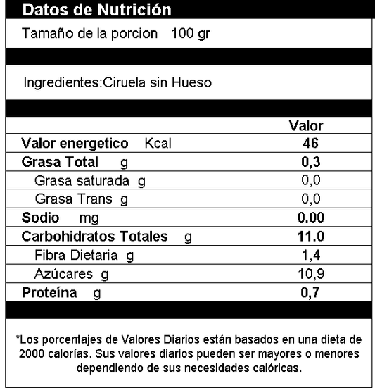 Ciruela Deshidratada En Polvo